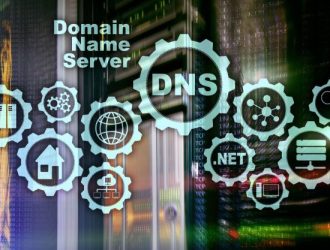 dns domain name system network web communication internet and digital technology concept