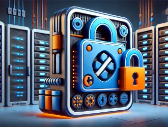 DALL%C2%B7E 2024 07 07 17.32.07 A high quality 3D image for a blog about a Wildcard Certificate featuring colors blue orange dark blue and light bluish white. The image should in
